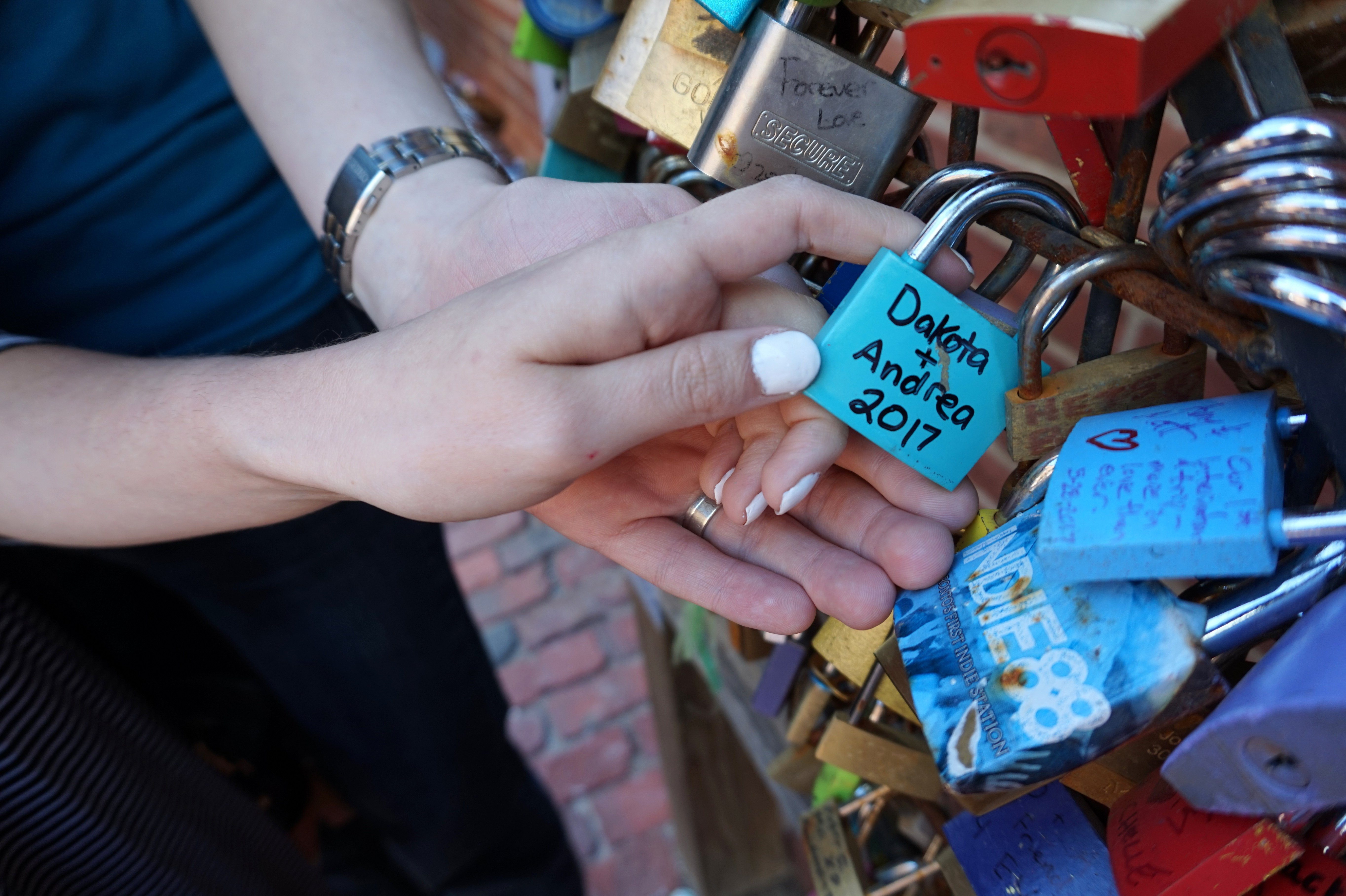 explore toronto distillery district love locks Andrea Peacock