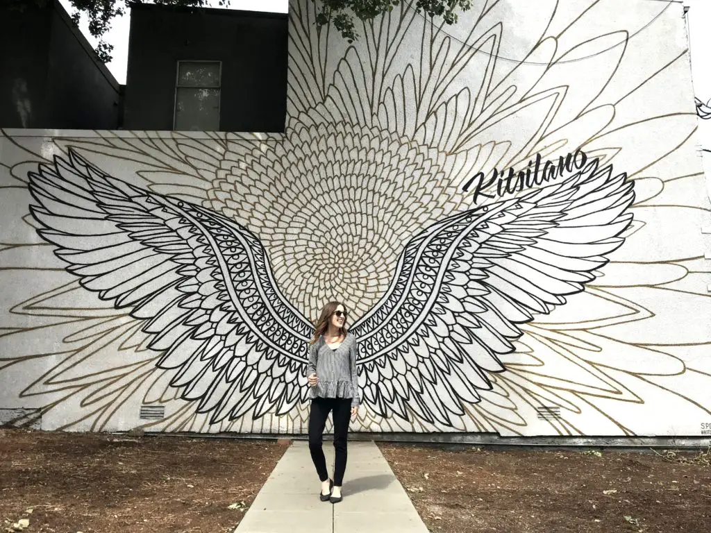 Vancouver's Most Instagram-Worthy Walls and Murals. Check out these giant wings in Vancouver's Kitsilano neighbourhood! #kitswings | www.andreapeacock.com
