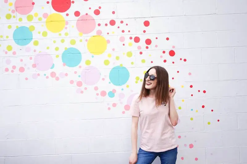 Polka dots mural in Vancouver