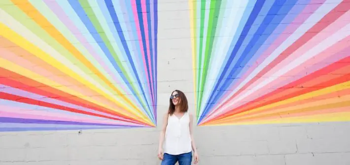 Rainbow mural in Vancouver, British Columbia