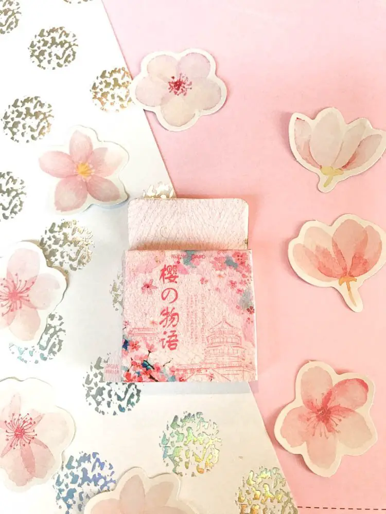 Bullet Journal Supplies cherry blossom stickers
