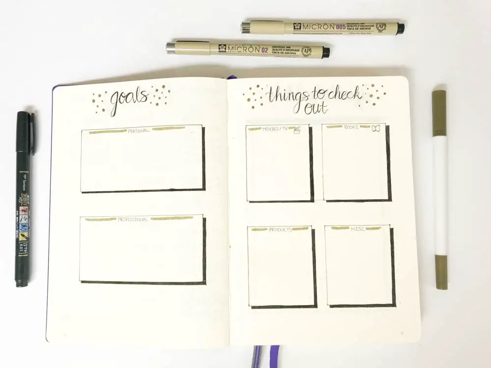 bullet journal minimalist setup for beginners