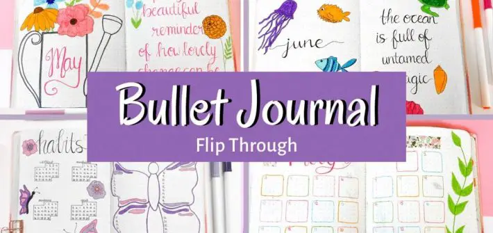 Completed Bullet Journal Flip Through
