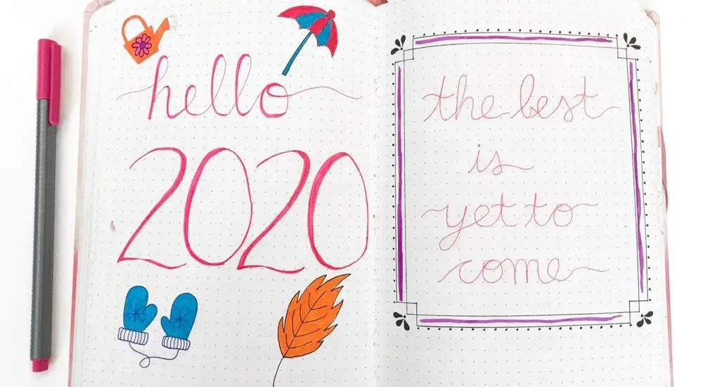 bullet journal setup 2020