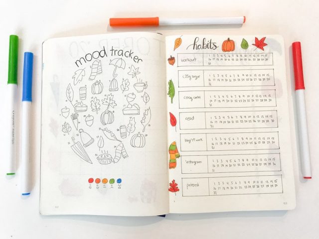 October Bullet Journal Setup: Fall Theme - Andrea Peacock