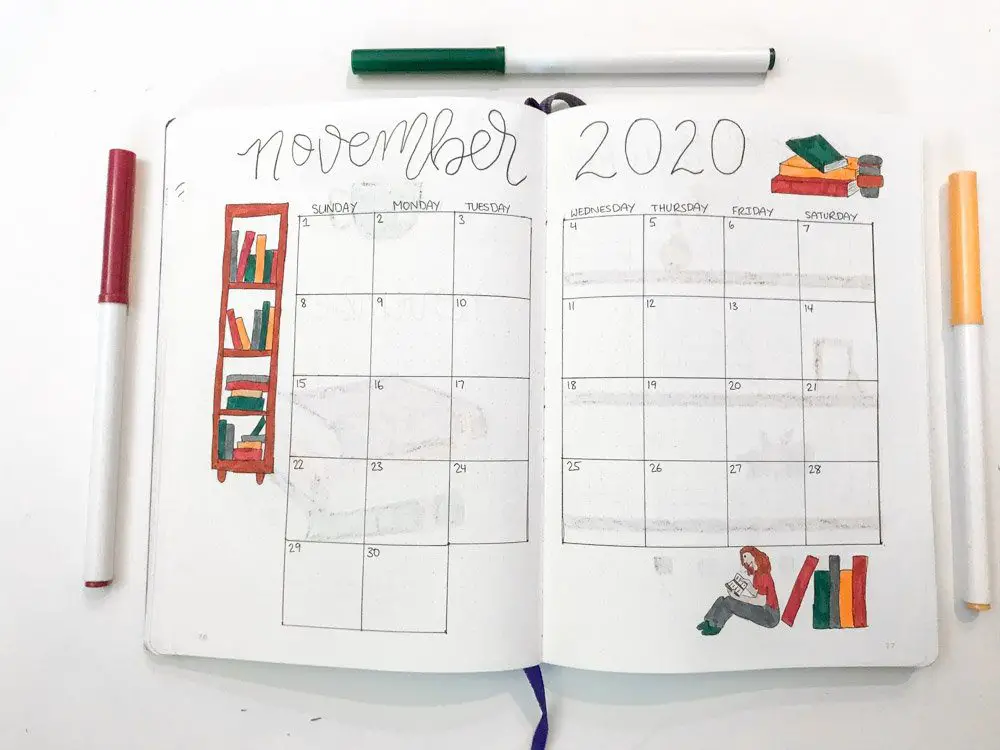 november monthly calendar