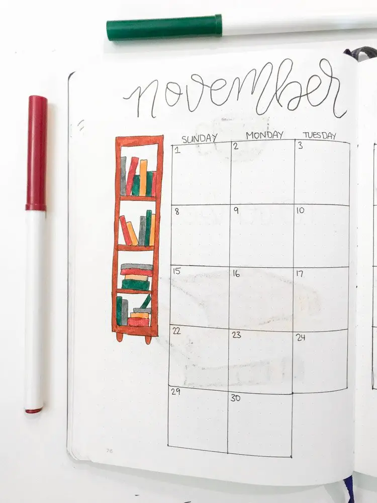 november monthly calendar
