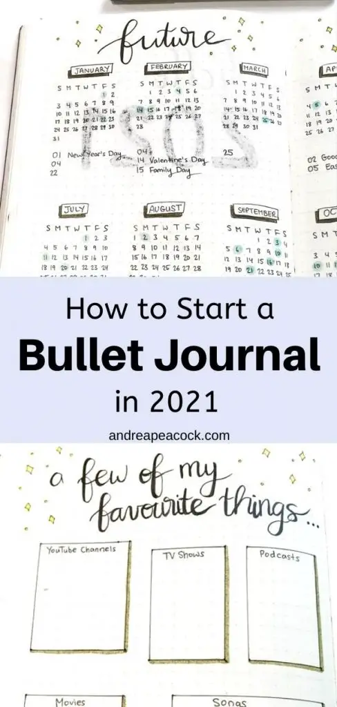 how to start a bullet journal in 2021
