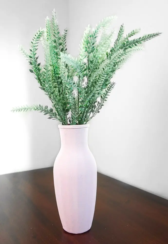 diy textured vase