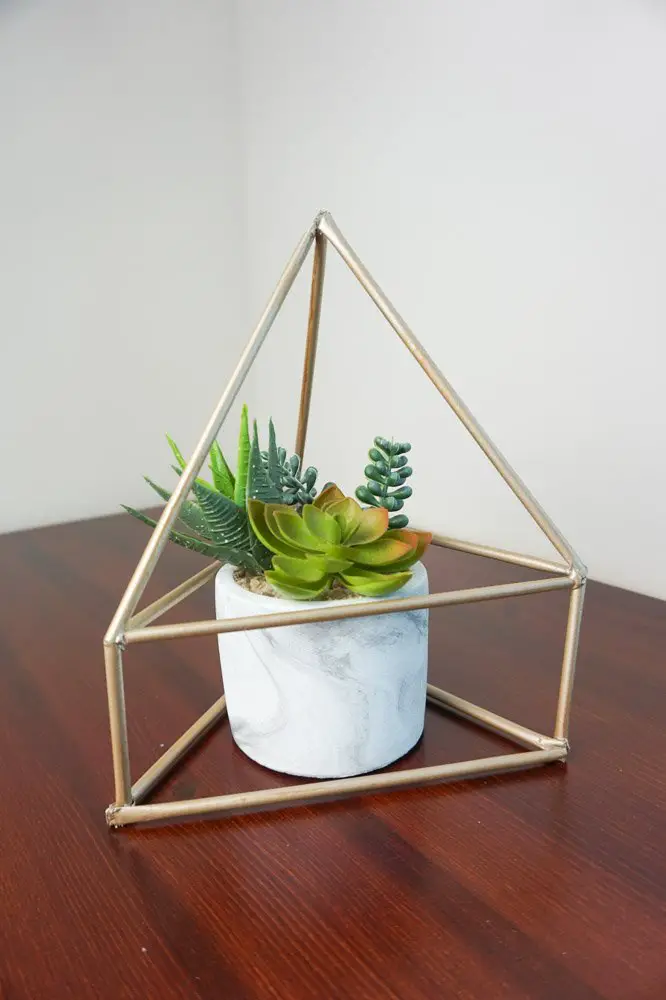 diy geometric succulent holder