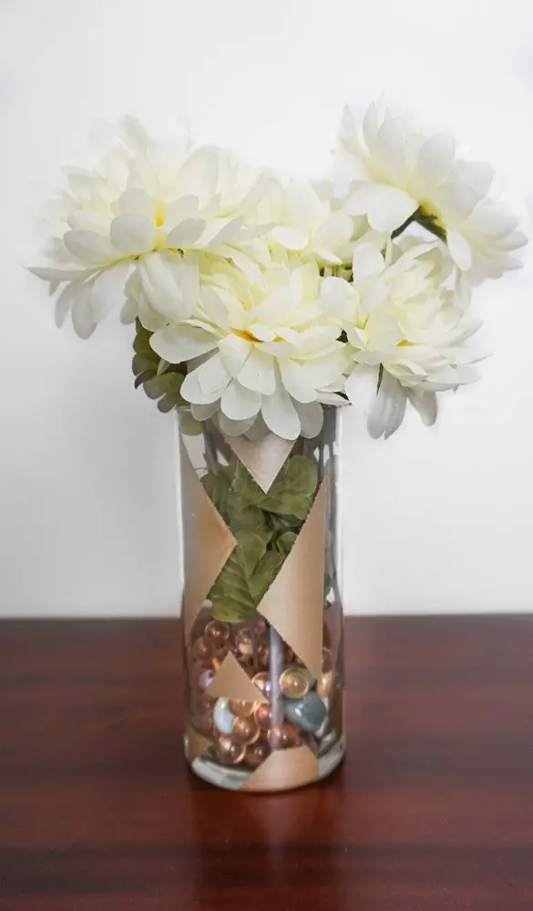 diy geometric painted vase