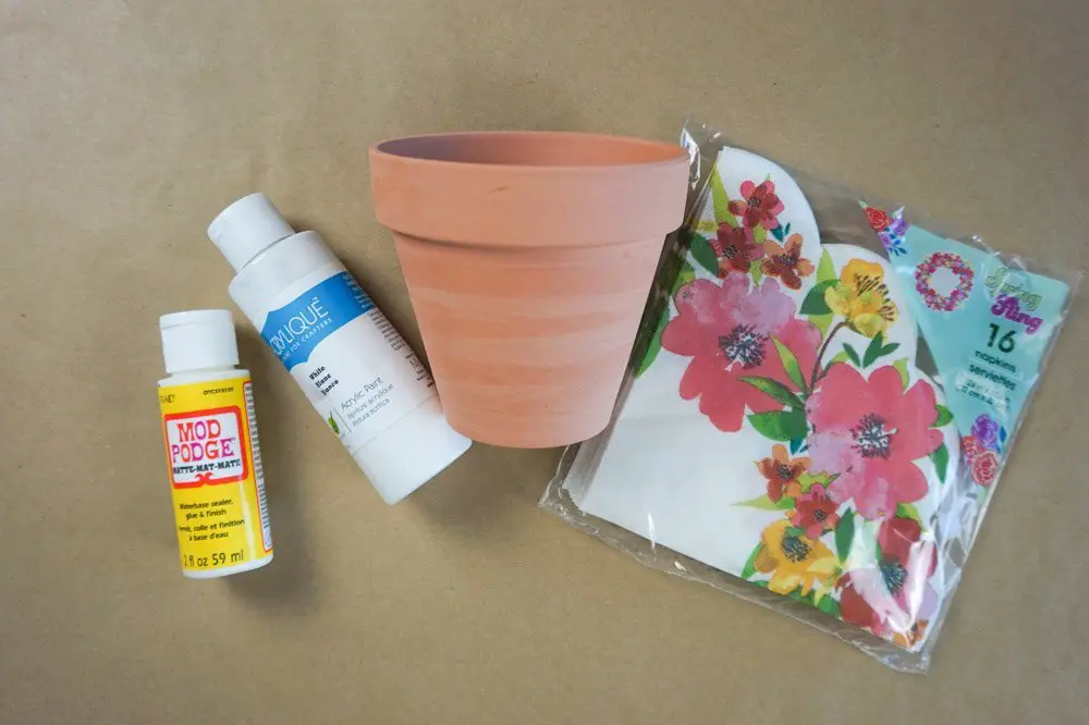 floral terracotta pot diy