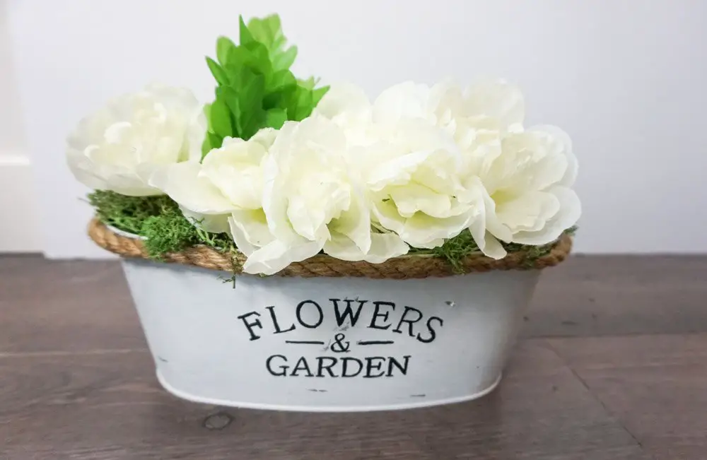 dollar tree floral bucket diy