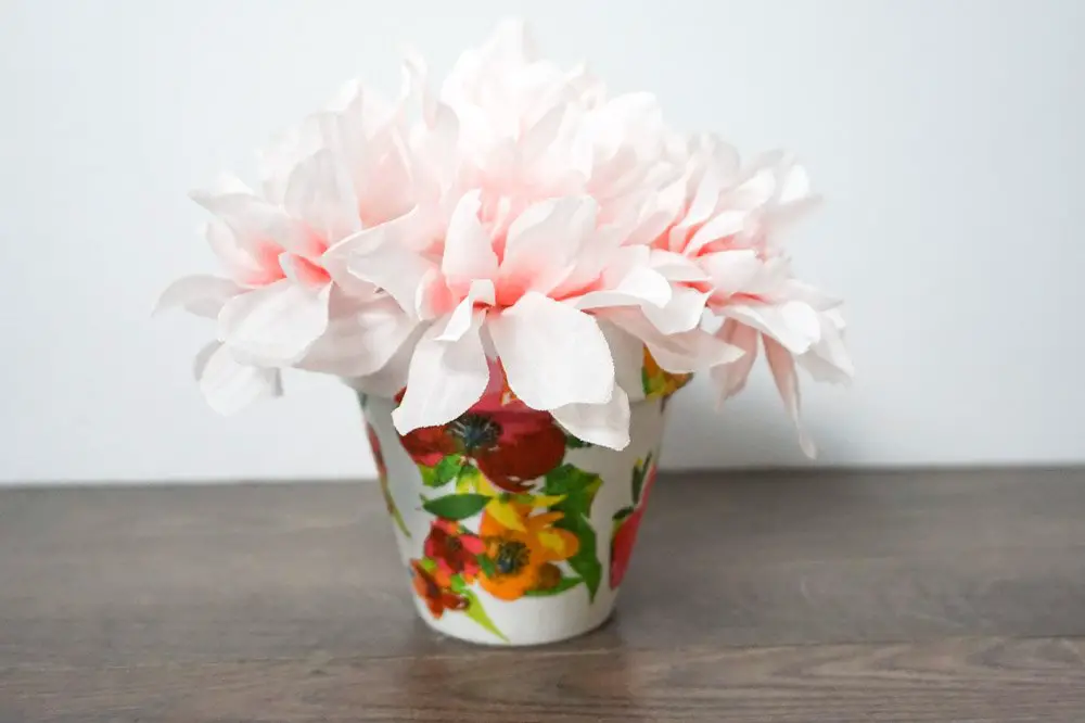 floral terracotta pot diy