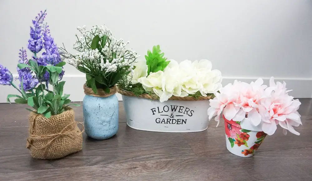 Dollar Tree spring farmhouse floral DIYs