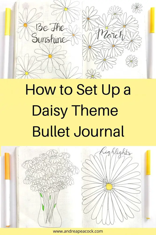 how to set up a daisy theme bullet journal