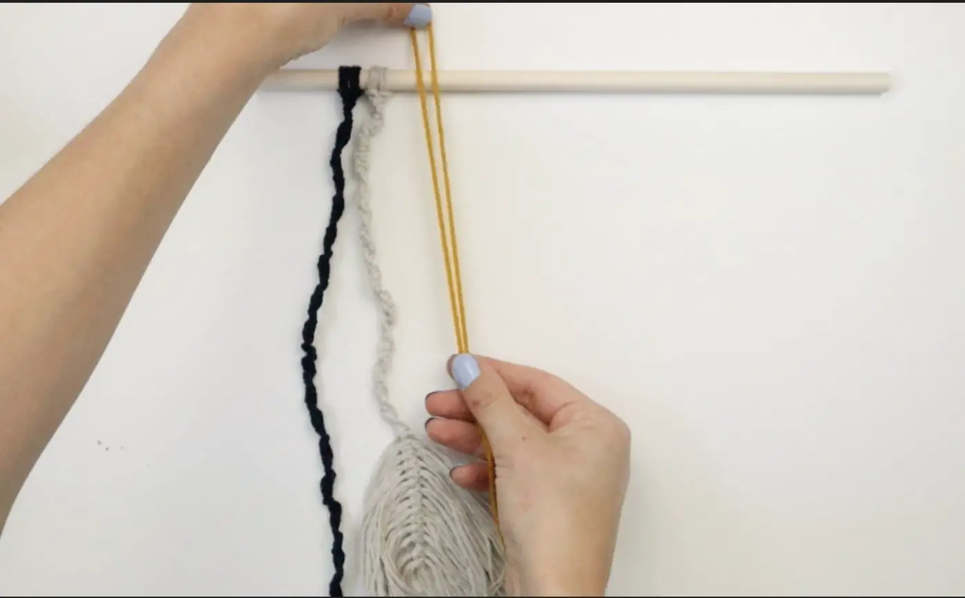 macrame leaf knot tying tutorial