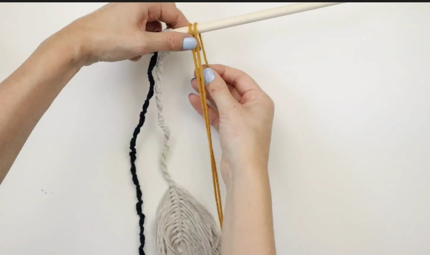 macrame leaf knot tying tutorial