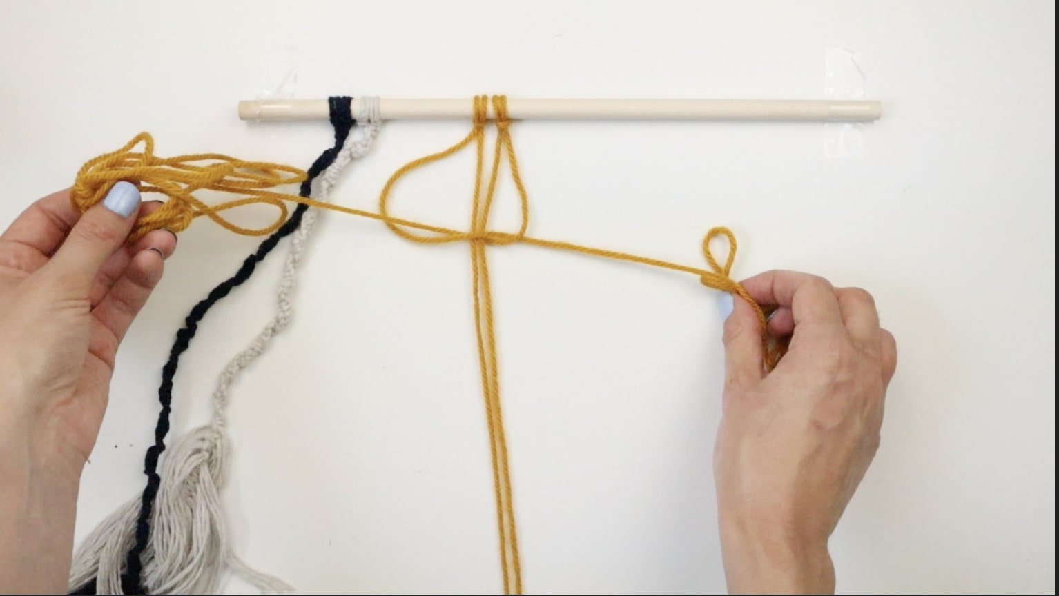 macrame leaf knot tying tutorial