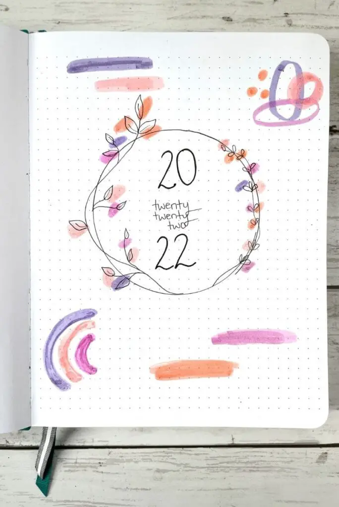 2022 bullet journal cover page