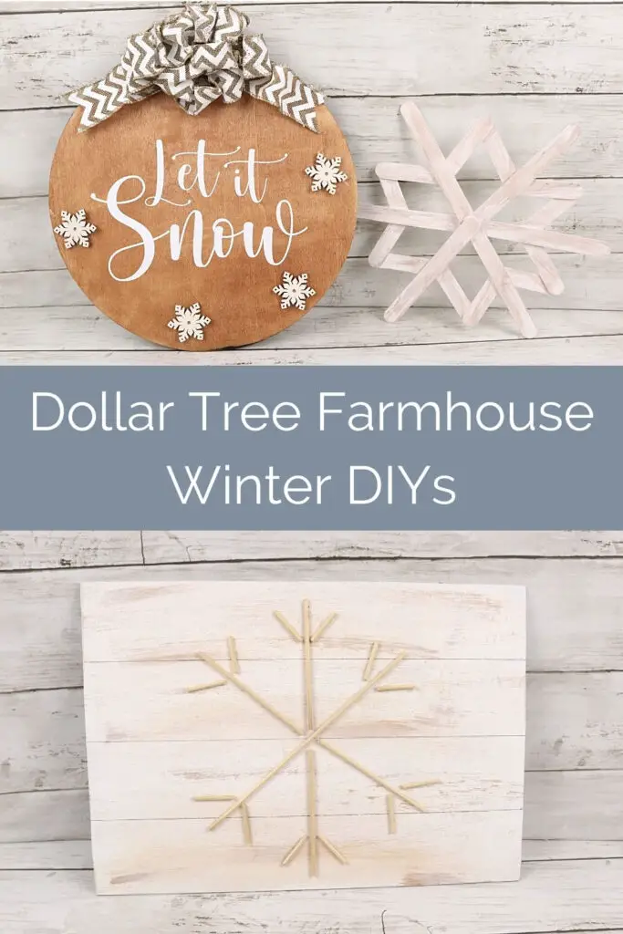 Dollar Tree Rustic Farmhouse Winter DIYs