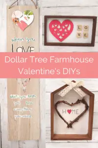 dollar tree farmhouse valentine diys