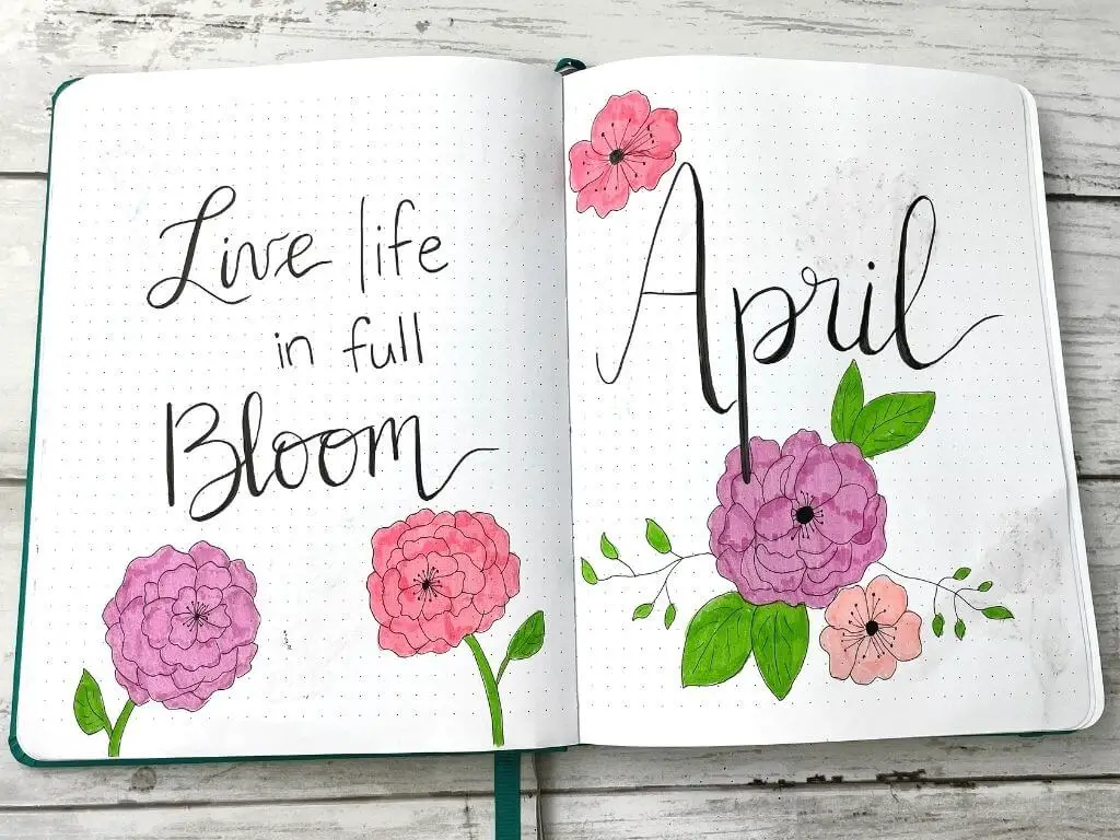 April bullet journal setup