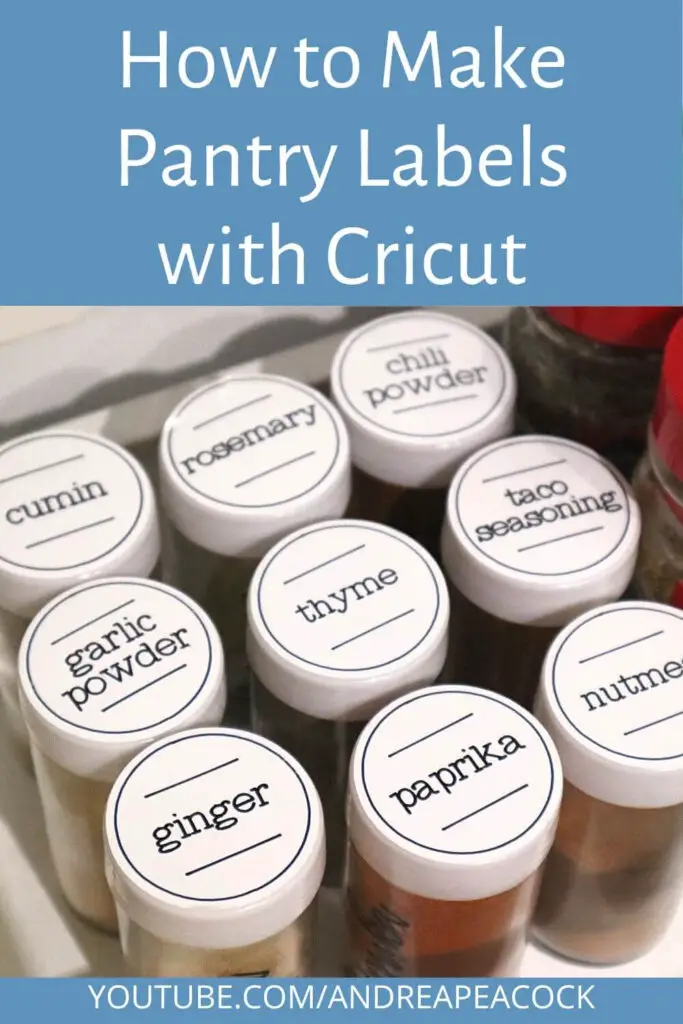 how to make pantry labels with Cricut